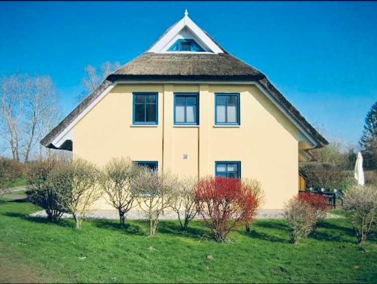 Komfortables Reetdachferienhaus Hasel 1 Puddemin 外观 照片